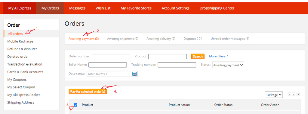 place order_dropshipman